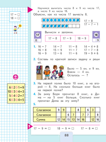 Математика 1 класс учебник Моро 2 часть страница 88